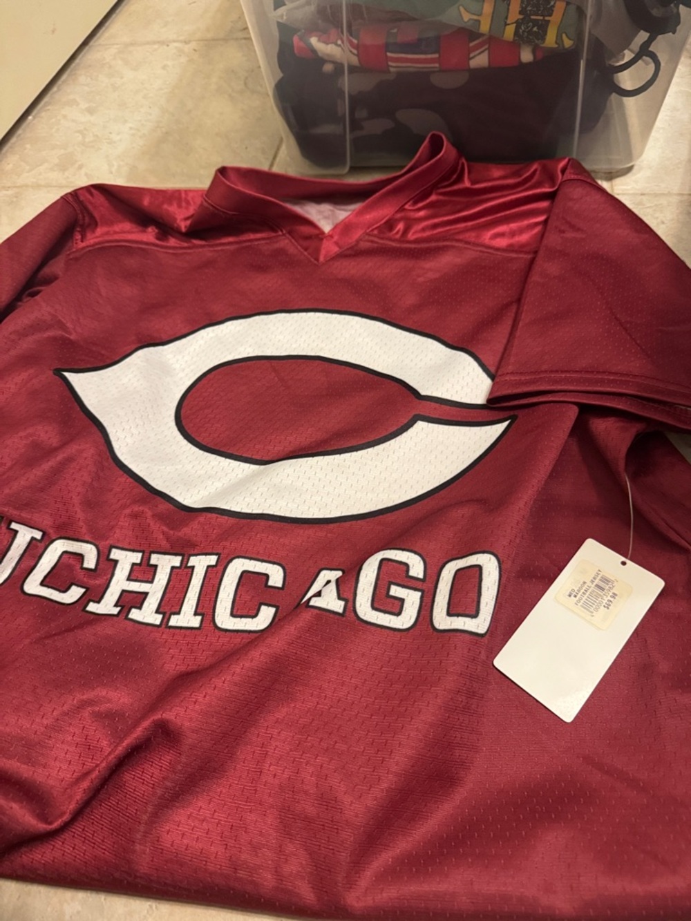 Men's Red Chicago Athletic Jersey - Unbranded